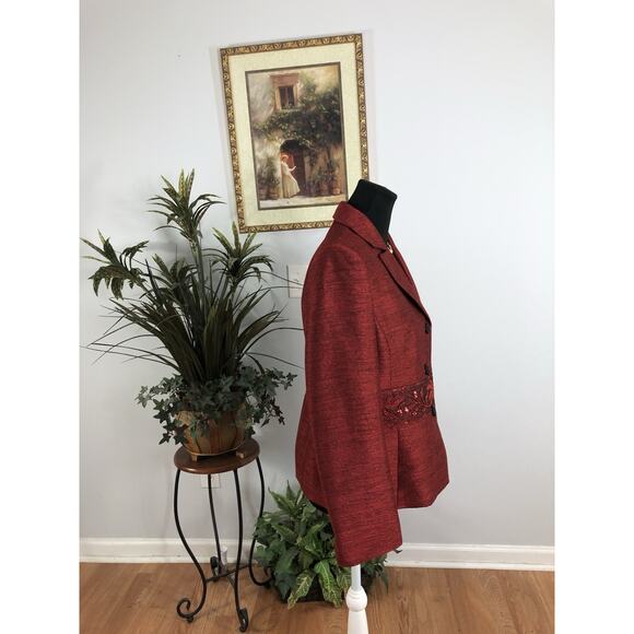 Nipon Bout Women Jacket 8 Mob Wife 3 Buttons Front Office Siren Lined Lapel - Picture 2 of 7